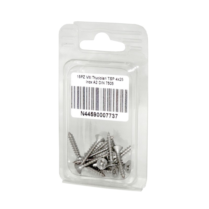 DIN 7505 A2 Stainless Steel Chipboard screws 4x25mm 15pcs N44590007737