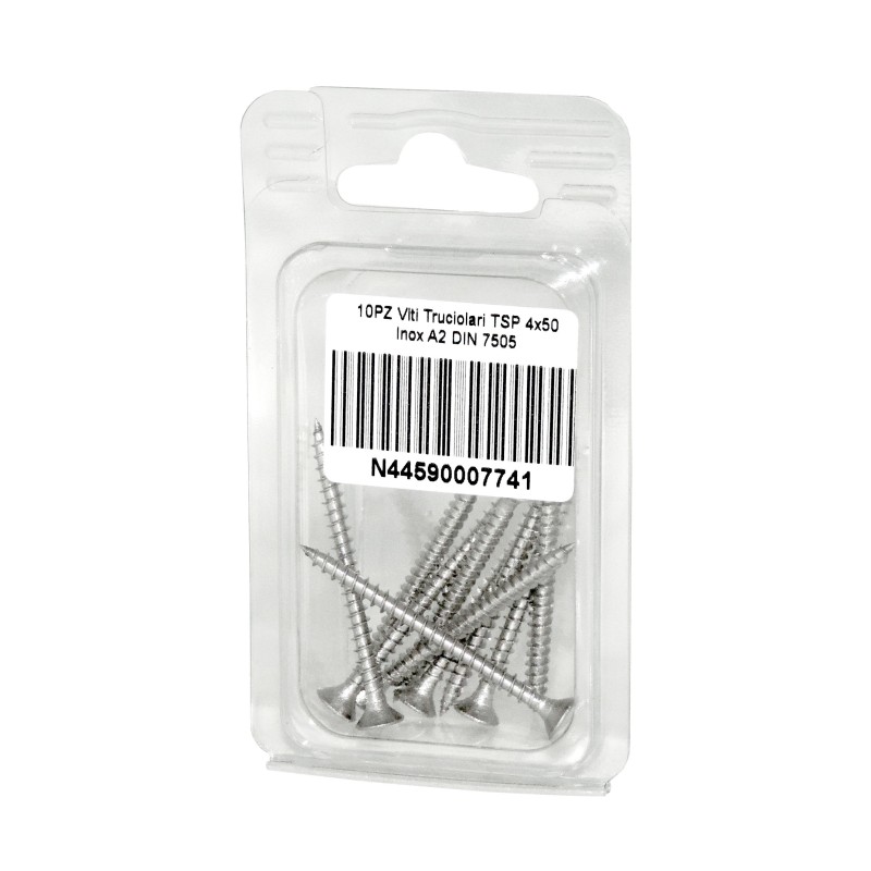 DIN 7505 A2 Stainless Steel Chipboard screws 4x50mm 10pcs N44590007741