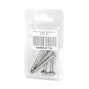 DIN 7505 A2 Stainless Steel Chipboard screws 6x50mm 6pcs N44590007753