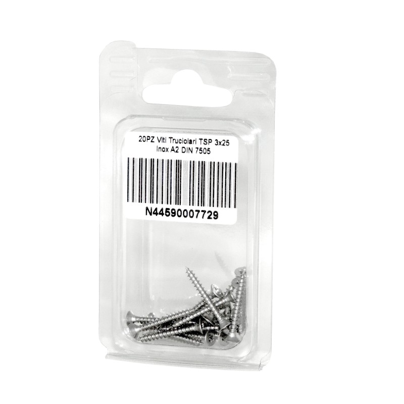 DIN 7505 A2 Stainless Steel Chipboard screws 3x25mm 20pcs N44590007729