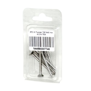 DIN 7505 A2 Stainless Steel Chipboard screws 5x50mm 8pcs N44590007746