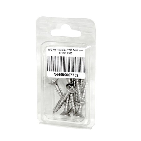 DIN 7505 A2 Stainless Steel Chipboard screws 6x40mm 8pcs N44590007752