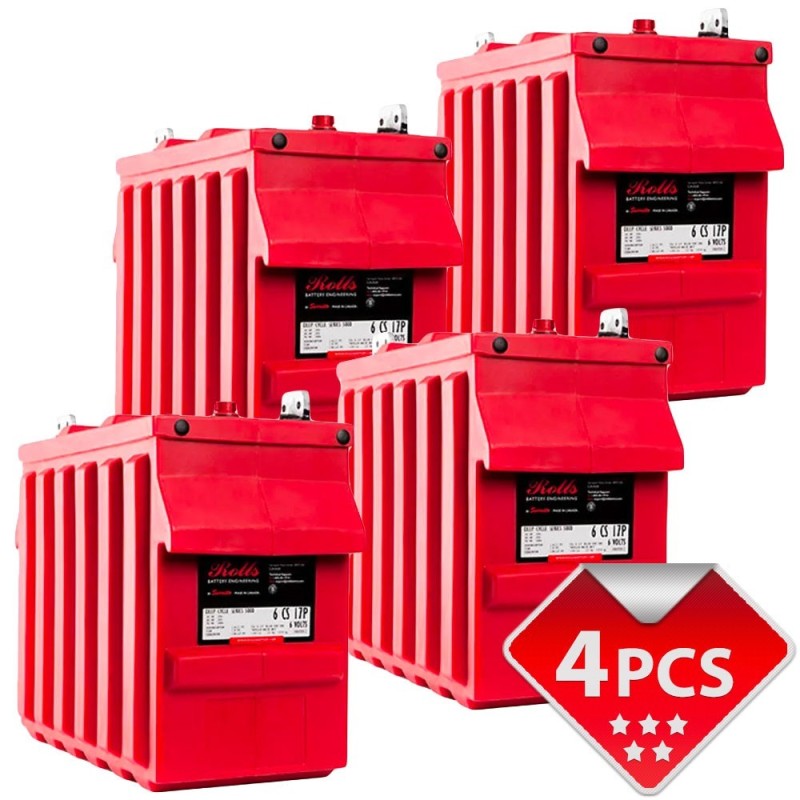 Rolls SERIE 5000 Banco Batterie - 24 Volt 18,48 kWh C100 200ROLLS6CS17P-24V-25%