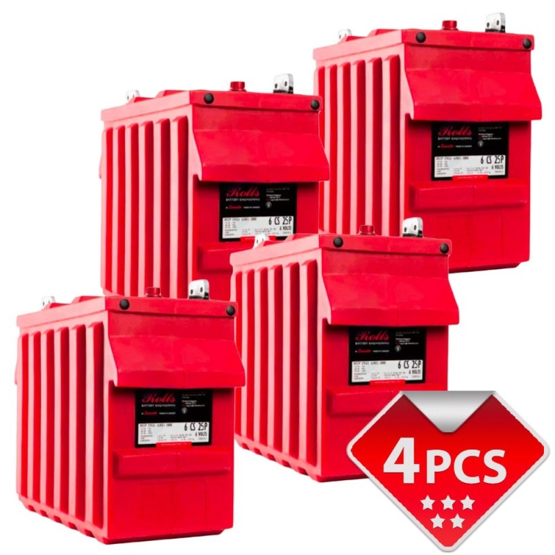 Rolls SERIE 5000 Banco Batterie - 24V 27,75 kWh C100 200ROLLS6CS25P-24V-25%