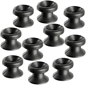 Set 10 Funghetti ferma-telone in nylon nero con foro 4,5mm N20512000651-0%