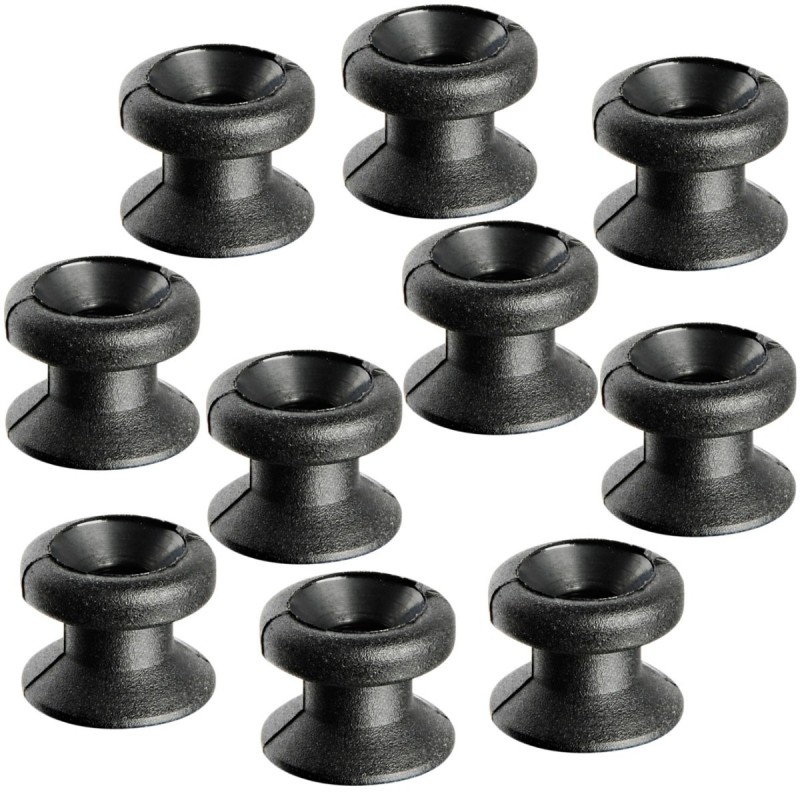 Set 10 pcs Nylon tarpaulin lacing button black with 4.5mm hole N20512000651