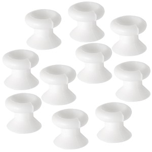 Set 10 Funghetti ferma-telone in nylon bianco con foro 4,5mm N20512000650-0%