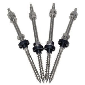 TopSolar Set 4pcs M10X200 A2 stainless steel self-tapping screws for PV structures art.9215 N44590005000