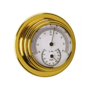Altitude Hygro Chromed brass Thermometer Hygrometer 70/95mm N101568005390