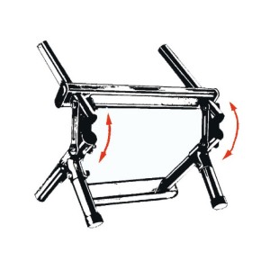 Foldable ladder AISI316 extra narrow 3 steps 630x180/160mm OS4957303