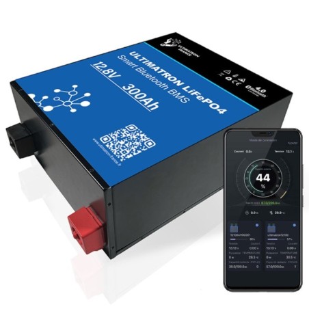Ultimatron LiFePO4 Batteria al Litio 12.8V 300Ah 12V con BMS Smart Bluetooth ULULM12300-35%