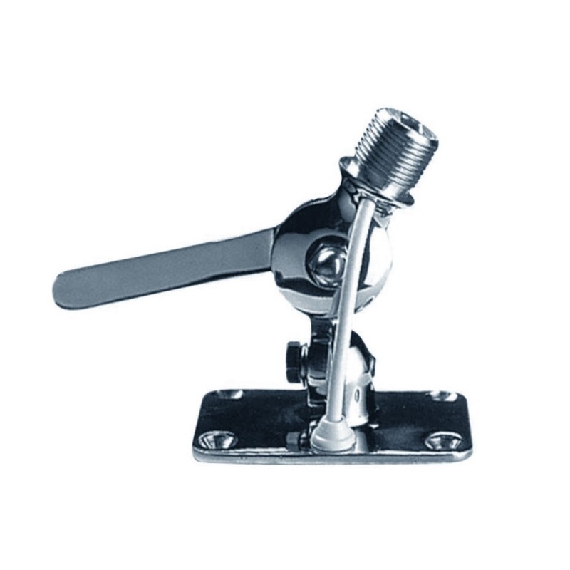 Base antenna regolabile in ottone cromato 96x58mm con foro per cavo N100266501044-0%