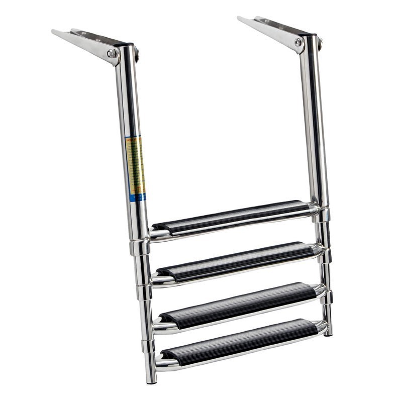 Big telescopic ladder for platform 4 black steps OS4954174