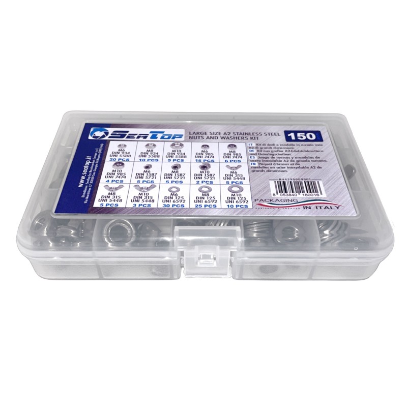 Seatop Large Box A2 Nuts + Washers DIN934 DIN985 DIN1587 DIN315 DIN125 N44590009001