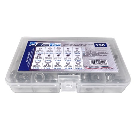 Seatop Large Box A2 Nuts + Washers DIN934 DIN985 DIN1587 DIN315 DIN125 N44590009001