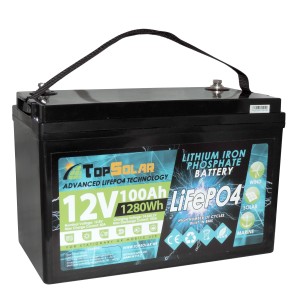 LiFePO4 12V 100Ah Lithium Battery 12,8v 1280Wh TopSolar ITALY Built-in Smart BMS N51120050948