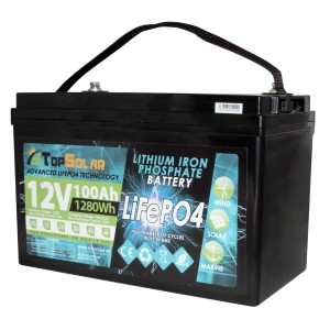LiFePO4 12V 100Ah Lithium Battery 12,8v 1280Wh TopSolar ITALY Built-in Smart BMS N51120050948