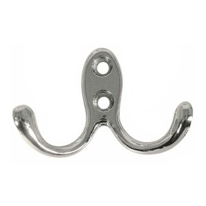 Chromed brass double hook hanger 40x60mm N60043805284