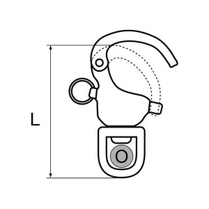 Wichard 316 HR Forged Stainless Steel swivel 85mm 11mm 3600kg MT3523090