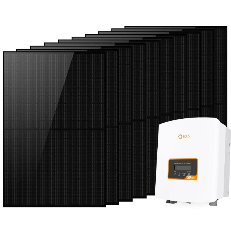 Photovoltaic Kit 4kW single-phase with Solis S6-GR1P3K-M 3kW Inverter for grid connection
