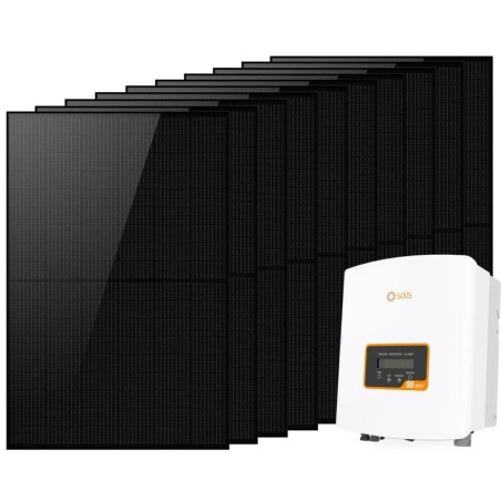 Photovoltaic Kit 4kW single-phase with Solis S6-GR1P3K-M 3kW Inverter for grid connection