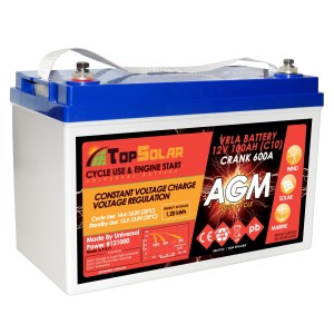 TopSolar 100Ah 12V C10 AGM battery Solar Wind Photovoltaic Systems N51120050930