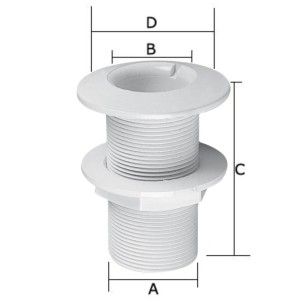 Plastic threaded thru 93mm Full-Thread N42038201719