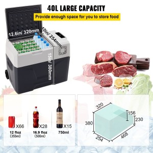 Mini Frigo Freezer portatile 40Lt 12/24/220V con App Control N40816080003-13.234%