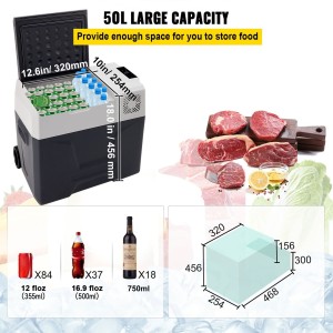 Portable Fridge Freezer 50Lt 12/24/220V with App Control N40816080002