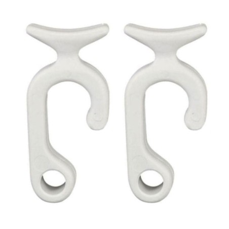 White Pair Fender Holder Clips for Ø22-25mm tube Ø12mm max Rope N10502806694B
