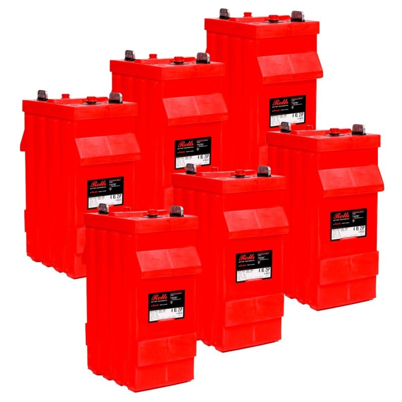 Rolls SERIE 5000 Banco Batterie 24 Volt 45,70 kWh C100200ROLLS4KS25P-24V-40%
