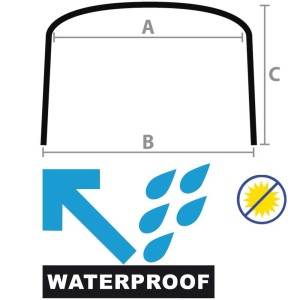 2-arch bimini top white 175/185cm h110cm d180cm OS4690123