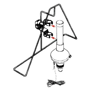 Staffa Inox con portaboetta per salvagente a ferro di cavallo per tubi Ø20-25mm MT3008090-10%