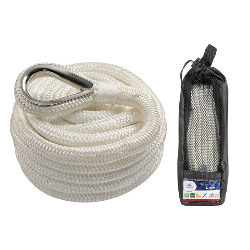 High-strength spliced mooring line Ø 12mm 7mt White OS0644371