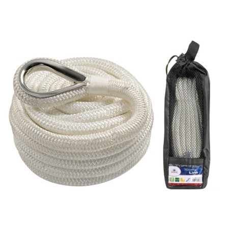 High-strength spliced mooring line Ø 12mm 7mt White OS0644371