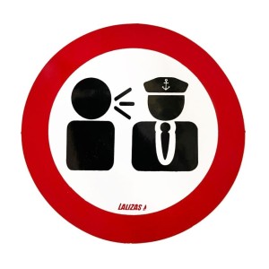 Sticker Do not disturb the captain Ø134mm N31812621826