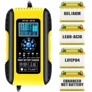 Caricabatterie 12V 10A 24V 5A automatico a 7 stadi Auto Moto Camper N52421020868-0%