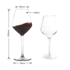 Set 4 Coppe di Vino GLASS 420ml 79x220mm N20217400020-15%