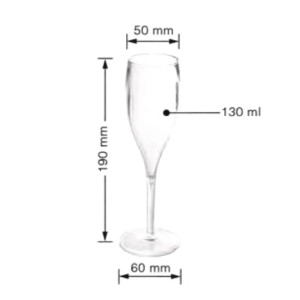 Set 4 Calici Flute da Champagne GLASS 130ml 60x190mm N20217400021-15%