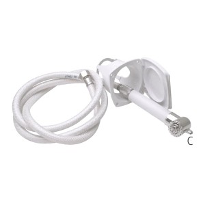 White Uni-S shower box container 78x68mm for hand showers MT1513604