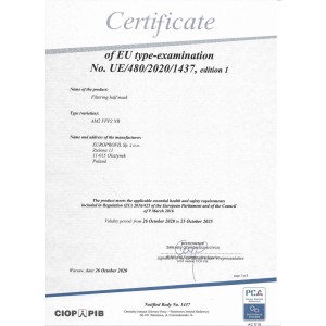 Mascherina di protezione grigia EuroProfil AM2 BU FF2 NR CE1437 N90056004425