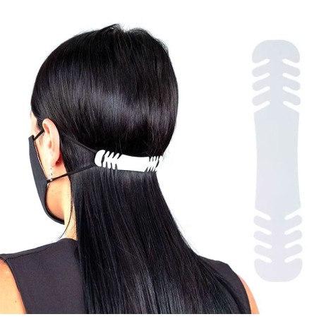 Fascetta di estensione per elastici delle mascherine 10x2cm Bianco N90056004541
