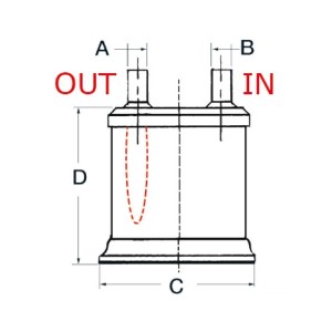 Marmitta silenziatrice in vetroresina CENTEK Vernalift Top 40mm Carico sopra OS5115801-28%
