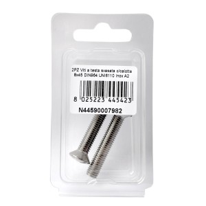 Viti a testa svasata con calotta DIN 964 UNI 6110 Inox A2 8x45mm 2Pz N44590007982