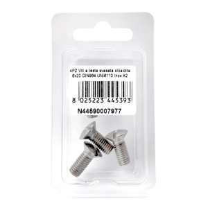 Viti a testa svasata con calotta DIN 964 UNI 6110 Inox A2 8x20mm 4Pz N44590007977