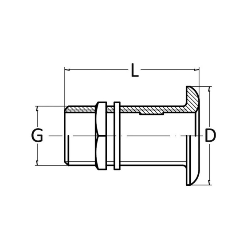 Sea cock yellow brass 1-1/4 inches thread N42038201714