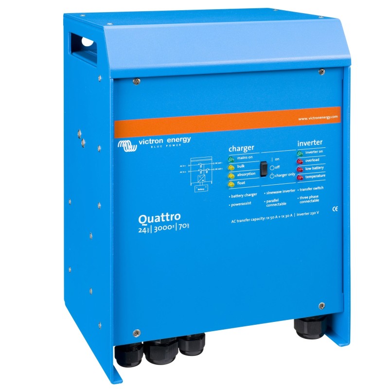 Victron Quattro 24/3000/70-50-30 Inverter 24V 3000W con caricabatterie 24V 70A UF69356F-25%