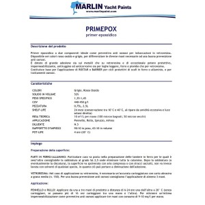 Marlin Primepox primer epossidico 0,75lt Rosso Ossido per Ferro Leghe 461COL550-25%