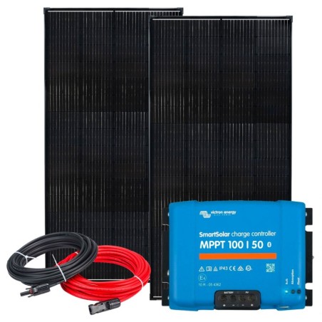 12V 480W Solar Kit with SmartSolar 50A MPPT Charge Controller + Cable Kit