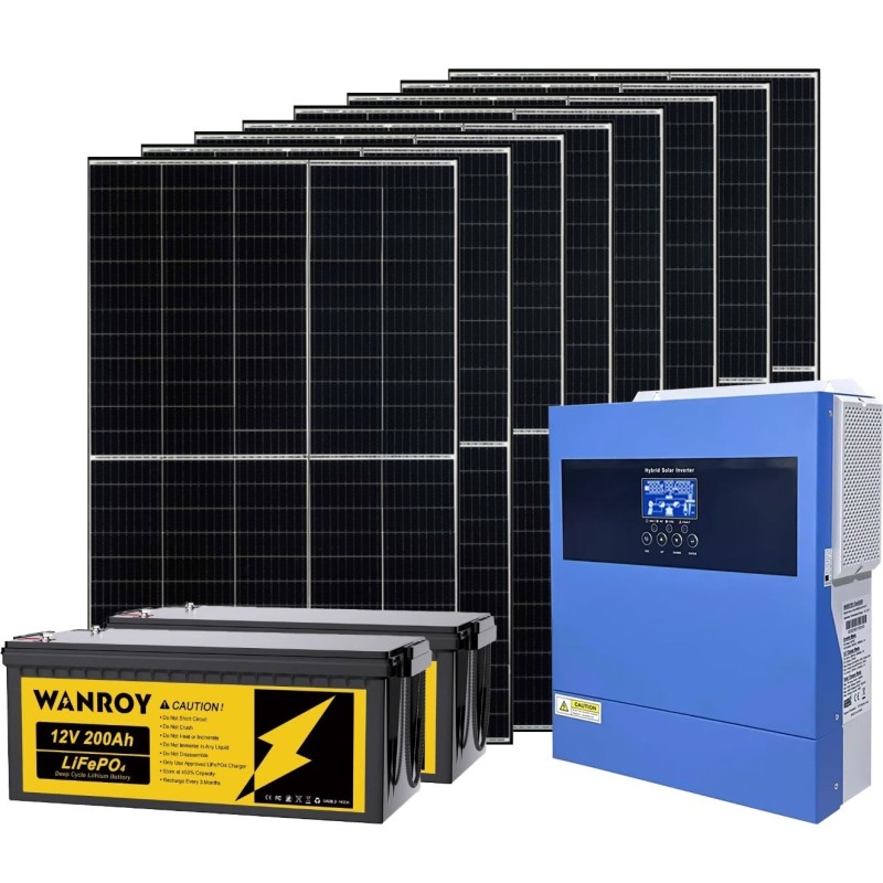 24V 3.28kW Photovoltaic Kit with 4kW Inverter 5120Wh LiFePO4 BatteryBattery